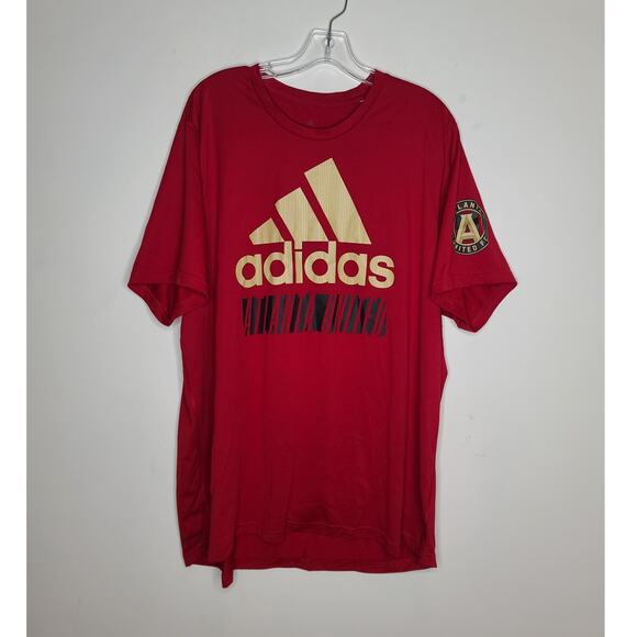 Adidas Atlanta United FC futbol club red short sleeve shirt - XXL / 2XL - Picture 1 of 5